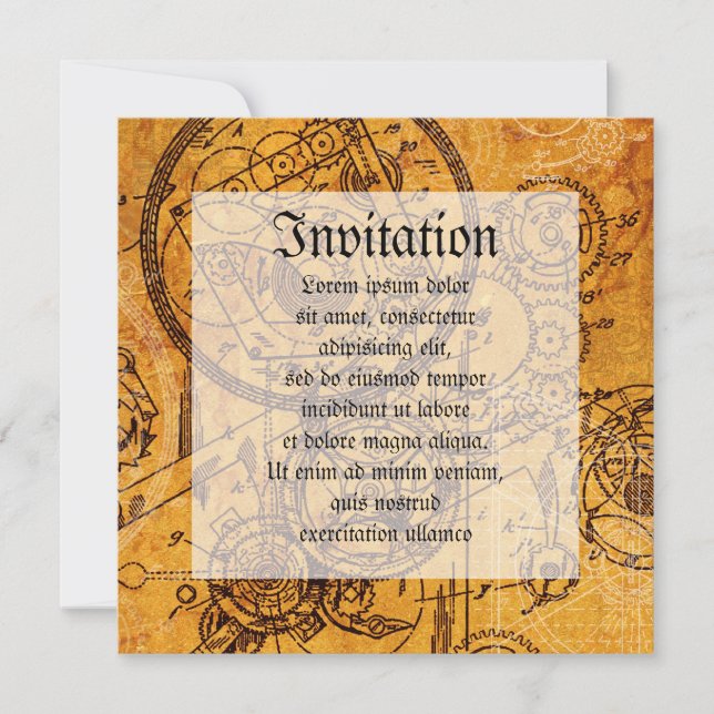 Invitación Collage del reloj (Anverso)
