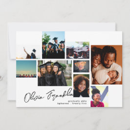 Invitación Collage Editable Multi Photo Graduation Party