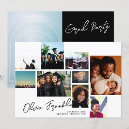 Invitación Collage Editable Multi Photo Graduation Party