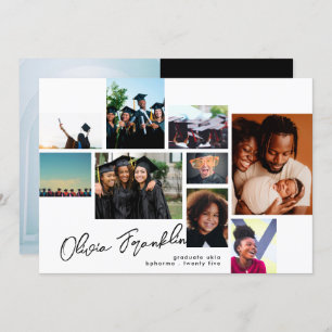 Invitación Collage Editable Multi Photo Graduation Party