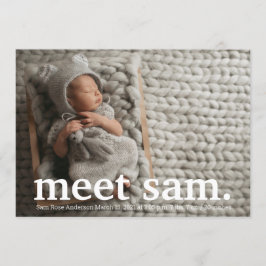 Invitación Collage moderno de fotos reuniéndose con BIRTH ANN