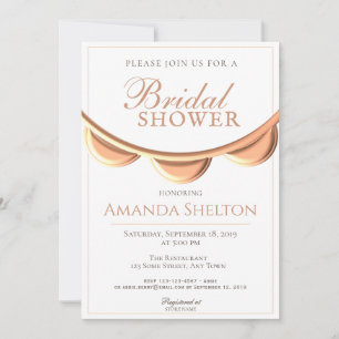 Invitación Collar de melocotón elegante para despedida de sol