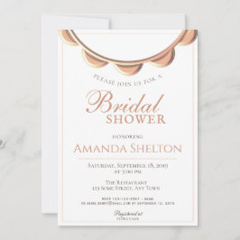 Invitación Collar de melocotón elegante para despedida de sol