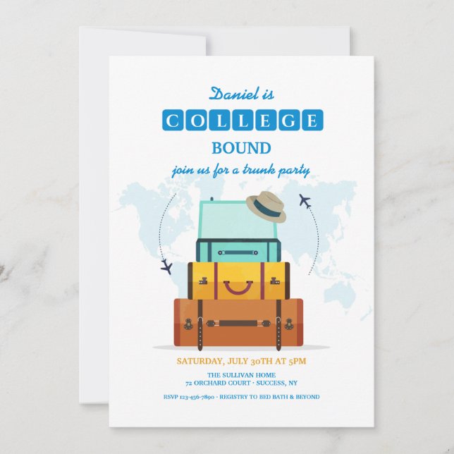 Invitación College Bound Male (Anverso)