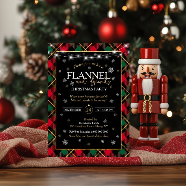 Invitación Colocar a Flannel y a los Navidades de amigos Fies (Subido por el creador)