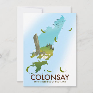 Invitación Colonsay Hébridas Interiores de Escocia cartel de 