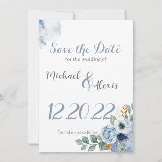 Invitación Color azul turbio de agua