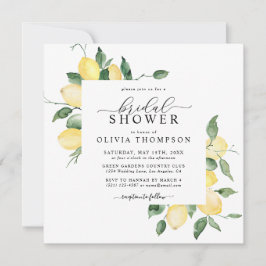 Invitación Color de agua amarillo limón color boho elegante d