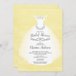 Invitación Color de agua amarillo Novia Ducha de novia con tr
