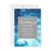 Color de agua azul floral moderno