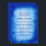 Invitación Color de agua azul Marco Personalizado Bat Mitzvah<br><div class="desc">¡Tarjeta perfecta para anunciar una mitzvah de murciélago, el bar mitzvah u otra celebración judía! ¡La mano hizo arte acuarela por ti en la parte delantera! ¡TODO PERSONALIZABLE! Haga clic en "Personalizar" para editar el texto. Haga clic en "editar usando la herramienta de diseño" para ajustar las fuentes, colores y...</div>