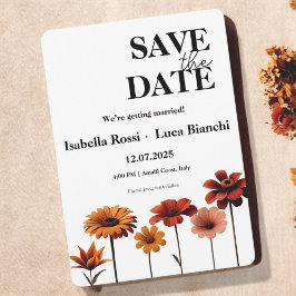 Invitación Color de agua Floral Negrita rojo y colores de pue