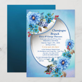 Invitación Color de agua ilustrado Flor de luna Ducha de pare