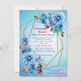 Invitación Color de agua ilustrado Flor de luna Ducha de pare