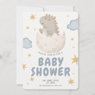 Invitación Color de agua pastel Baby Shower ilustrativo