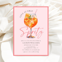 Invitación Color de agua rosa Aperol Spritz Ducha de novia