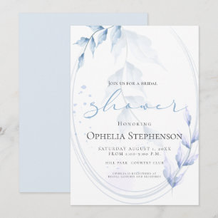 Invitación Color de agua violeta pálido y azul turbio