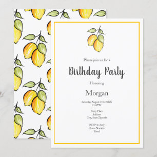Invitación Color de agua y lemas de tinta y patrón