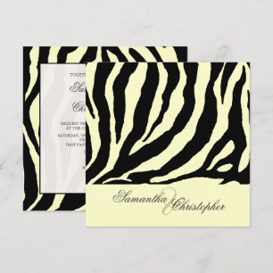 INVITACIÓN COLOR DE FONDO DE ZEBRA/DIY
