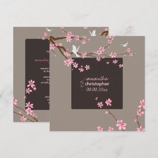 Invitación Color de fondo del cerezo PixDezines