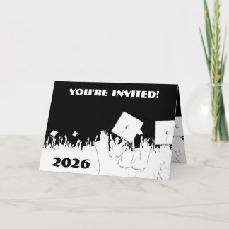 Invitación Color de fondo/fuente de cambio de graduación