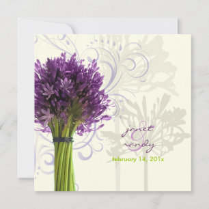 Invitación Color de fondo PixDezines Agapanthus púrpura/DIY