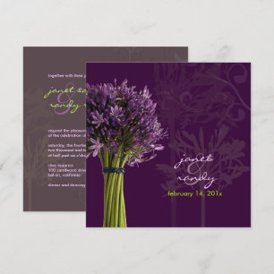 Invitación Color de fondo PixDezines Agapanthus púrpura/DIY