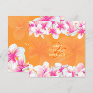 Invitación Color de fondo PixDezines rosa caliente plumeria/D