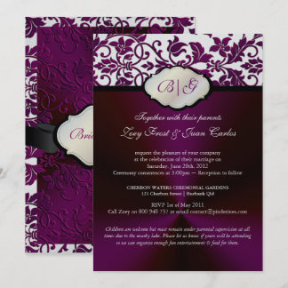 Invitación Color de fondo PixDezines Tanza Damask/DIY