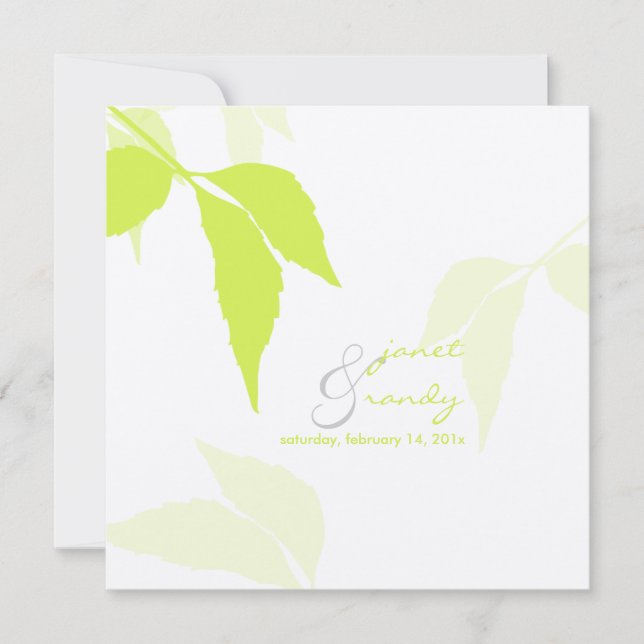 Invitación Color de fondo verde PixDezines (Anverso)