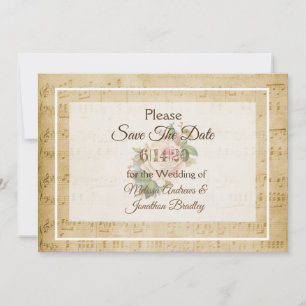 Invitación Color de la hoja rosa rosado Guardar fecha