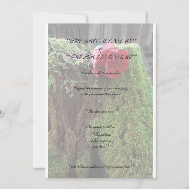 Invitación Color de rosa (Anverso)