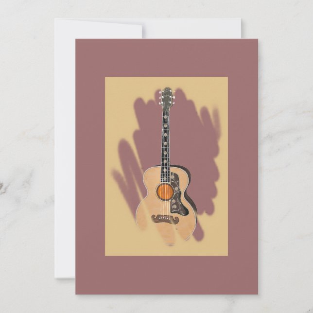 Invitación color de rosa de Accoustic (Anverso)