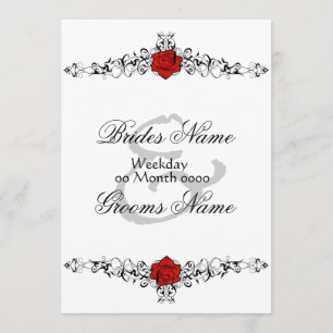 Invitación color de rosa de la boda de la vid
