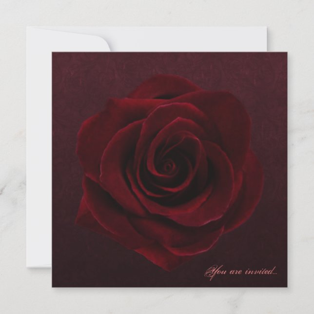 Invitación Color de rosa gótico (Anverso)