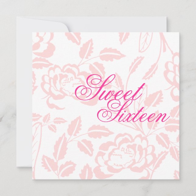 Invitación color de rosa rosada suave del (Anverso)