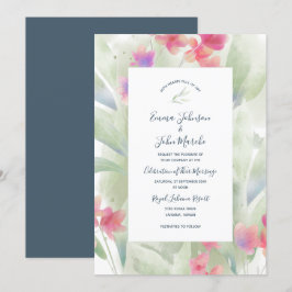 Invitación Color del agua de plumeria