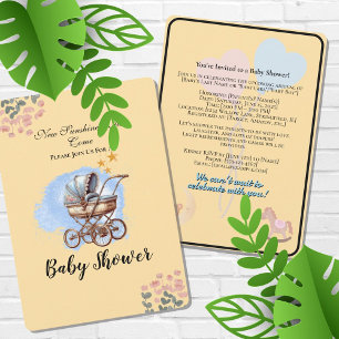 Invitación Color del agua dulce Invita Baby Shower personaliz