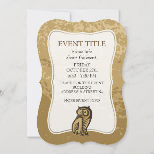 Invitación Color del símbolo de búho