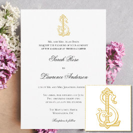 Invitación COLOR EDITABLE LS Monograma o SL Monograma