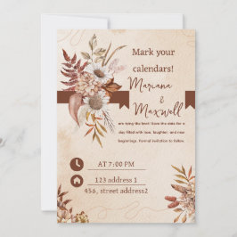 Invitación Color Floral Granate