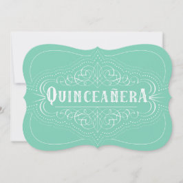 Invitación Color personalizado Quinceañera Mint South Western