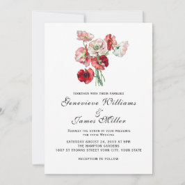 Invitación Color personalizado Romántico Boda de lapiceros ro