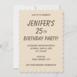 Invitación Color sólido beige Champagne liso