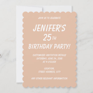 Invitación Color sólido plain beige de cachemira