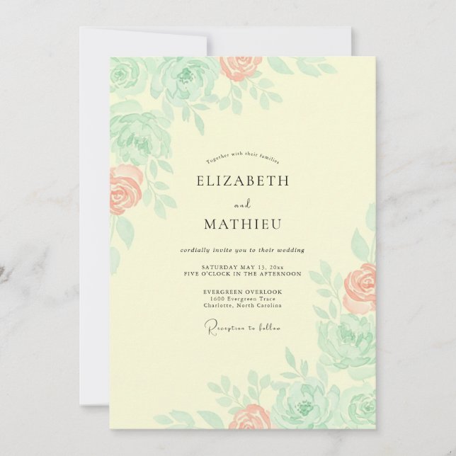 Invitación Color Visualtrait Tema de diseño Boda (Anverso)