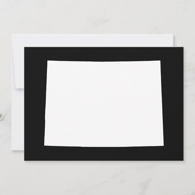 Invitación Colorado blanco y negro (Anverso)