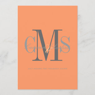 Invitación Colores contemporáneos/clásicos/naranjas+especias/