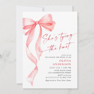 Invitación Colores de agua de tendencia rosa de vaca Coquette