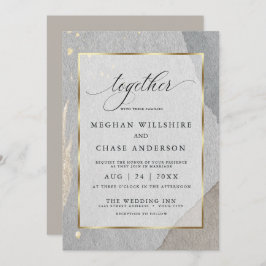 Invitación Colores de agua de tierra modernos salpicados en p